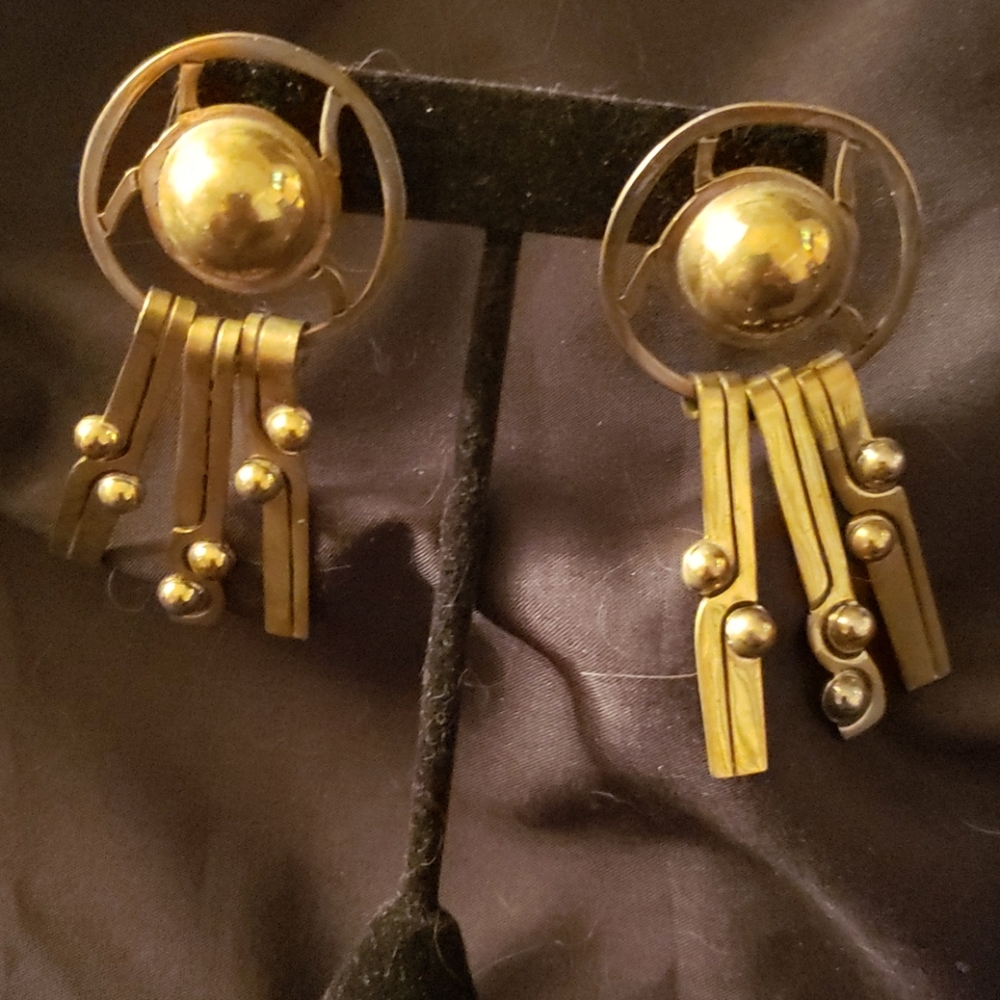 Mixed metal Laton Mexico earrings